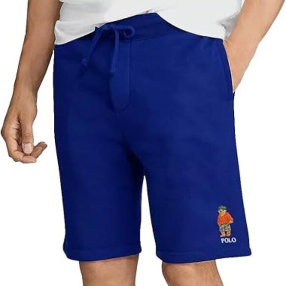 NWT Polo Ralph Lauren Mens Beach Bear Fleece Sweat Shorts Navy XXL - Picture 1 of 10
